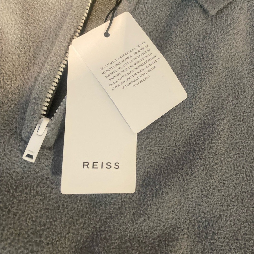 Mens Reiss gammo velour half zip shirt Gray Xlarge NWT - Picture 4 of 8